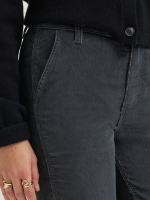 Women's Legendary Corduroy A-Line Pant in Gray Pinstripe