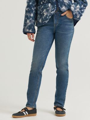 Women's Legendary High Rise Slim Straight Jean in Blue Crush alternative view