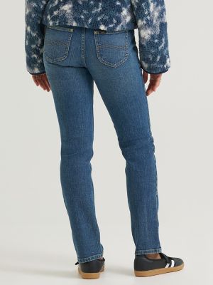 Women's Legendary High Rise Slim Straight Jean in Blue Crush alternative view 2