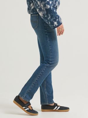 Women's Legendary High Rise Slim Straight Jean in Blue Crush alternative view 3
