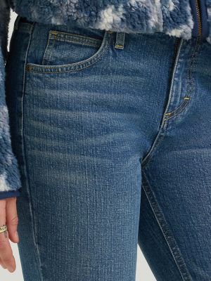 Women's Legendary High Rise Slim Straight Jean in Blue Crush alternative view 5