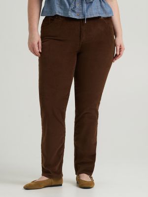 Women's Legendary Corduroy Straight Pant (Plus) in Bistre