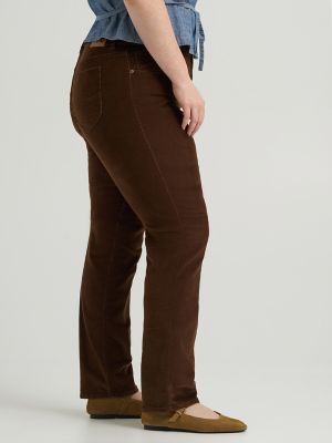 Women's Legendary Corduroy Straight Pant (Plus) in Bistre