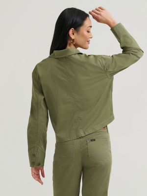 Women's Legendary Cropped Chore Jacket in Mercantile Green