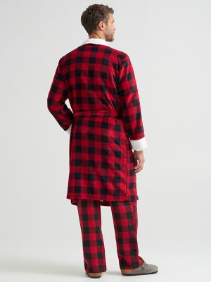 Men's Sherpa Lined Flannel Robe