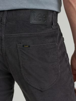 Men's Extreme Motion Corduroy Straight Taper Pant in Static Gray