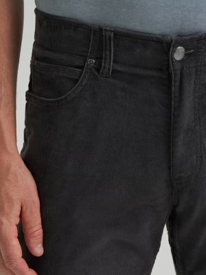Men's Extreme Motion Corduroy Straight Taper Pant in Static Gray