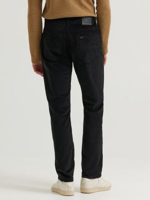 Men's Extreme Motion Corduroy Straight Taper Pant in Black