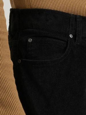 Men's Extreme Motion Corduroy Straight Taper Pant in Black