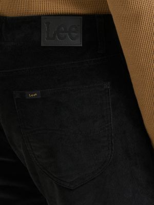 Men's Extreme Motion Corduroy Straight Taper Pant in Black