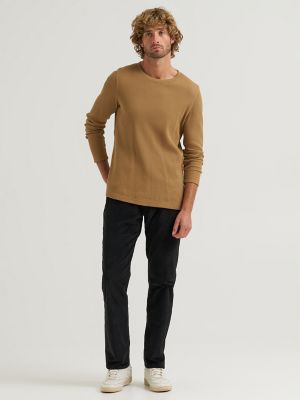 Men's Extreme Motion Corduroy Straight Taper Pant in Black
