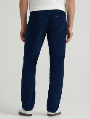 Men's Extreme Motion Corduroy Straight Taper Pant in Dress Blues