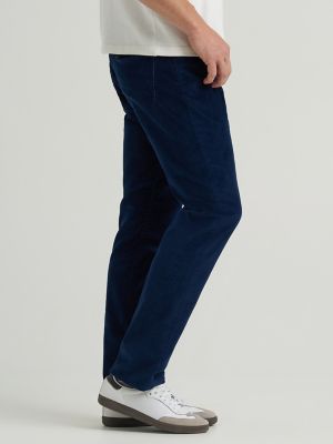 Men's Extreme Motion Corduroy Straight Taper Pant in Dress Blues