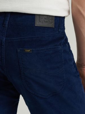 Men's Extreme Motion Corduroy Straight Taper Pant in Dress Blues
