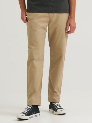 Men's Extreme Motion Regular Taper Chino Pant in Sand
