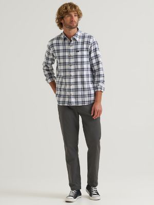 Men's Extreme Motion Regular Taper Chino Pant in Static Gray