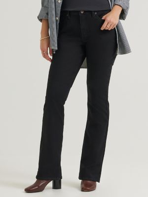 Women's Legendary Single Layer Warming Bootcut Jean in Fine Black