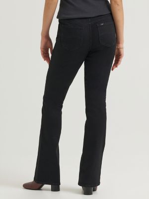 Women's Legendary Single Layer Warming Bootcut Jean in Fine Black