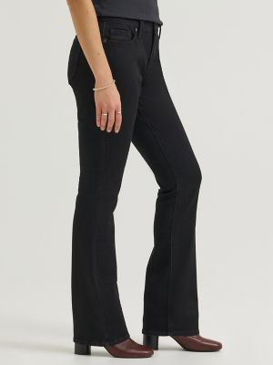 Women's Legendary Single Layer Warming Bootcut Jean in Fine Black