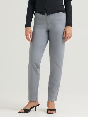 Women's Ultra Lux Comfort Flex Motion Straight Pant in Shark Skin