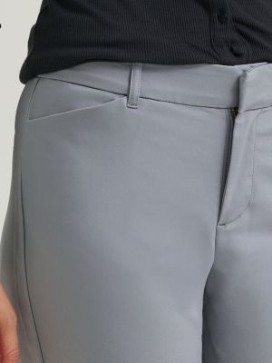 Women's Ultra Lux Comfort Flex Motion Straight Pant in Shark Skin