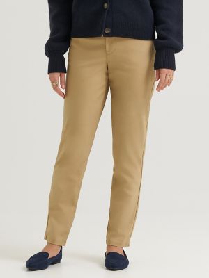 Women's Ultra Lux Comfort Flex Motion Straight Pant in Settler Tan