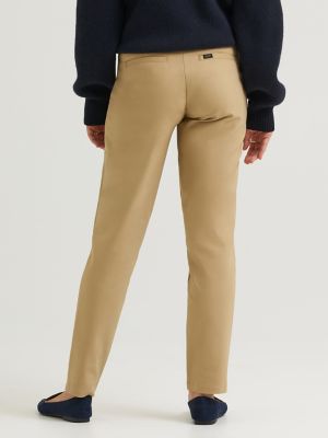 Women's Ultra Lux Comfort Flex Motion Straight Pant in Settler Tan