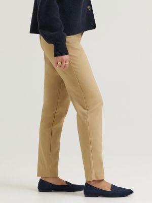 Women's Ultra Lux Comfort Flex Motion Straight Pant in Settler Tan