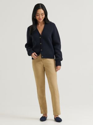 Women's Ultra Lux Comfort Flex Motion Straight Pant in Settler Tan