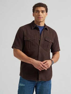 Men's Double Chest Patch Pocket Button Down Shirt from Lee - $39.99