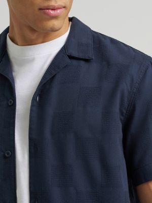 Men's Relaxed Textured Camp Shirt