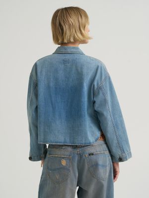 Women's Oversized Double Pocket Utility Overshirt in Vintage Tint alternative view