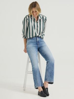 Women's Premium High Rise Kick Boot Jean in Partly In Blue