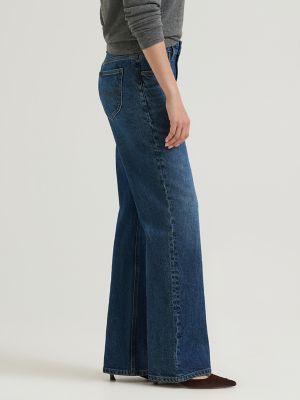 Women's Premium Bow Flare Jean in Flash Blue