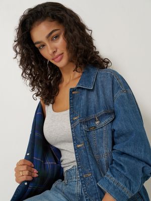 Women's Oversized Flannel Lined Rider&trade; Jacket
