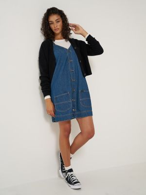 women's overall dress Corduroy with Pocket Khaki / L Not lined Material composition Vintage Corduroy Overalls Dress +