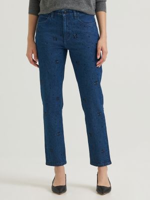 Women's Premium Embellished Slim Straight Rider&trade; Jean in Celestial Body