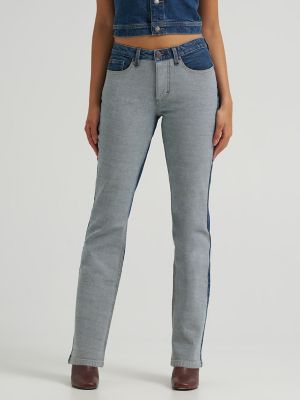 Women's Reversed Denim Bootcut Jean in Builder Blue