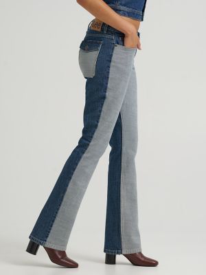 Women's Reversed Denim Bootcut Jean in Builder Blue