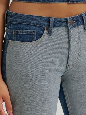 Women's Reversed Denim Bootcut Jean in Builder Blue