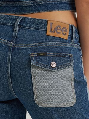 Women's Reversed Denim Bootcut Jean in Builder Blue