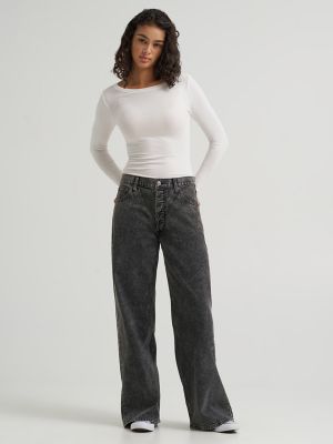 Women's Low Slung Baggy Jean in Well Loved