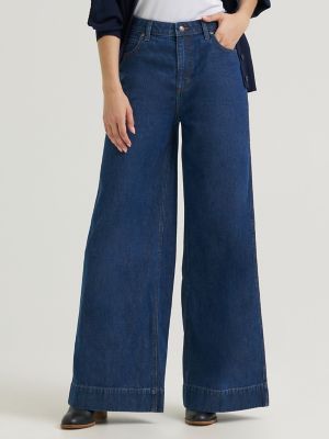 Women's Premium High Rise Loosest Straight Jean in Laugh Riot