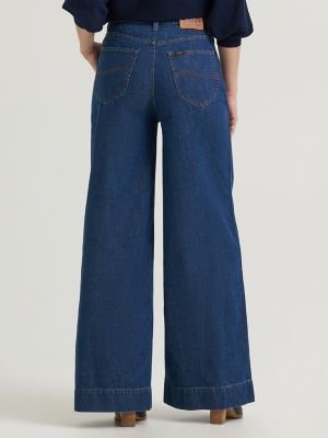 Women's Premium High Rise Loosest Straight Jean in Laugh Riot