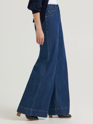 Women's Premium High Rise Loosest Straight Jean in Laugh Riot
