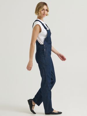 Women's Premium Hickory Stripe Slim Straight Overall