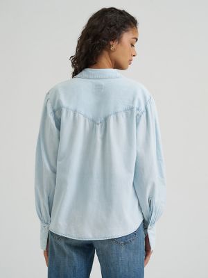 Women's Premium Femme Western Shirt in Bend The Light