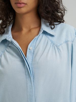 Women's Premium Femme Western Shirt in Bend The Light