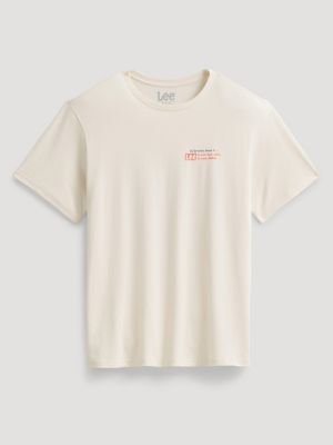 Men's No Questions Vintage Graphic Tee in Marshmallow