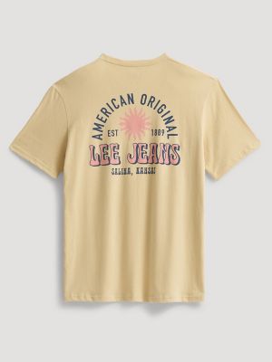 Men's American Original Burst Graphic Tee in Pale Khaki
